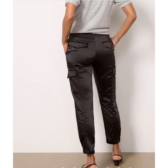Sanctuary Eve Drawstring High Waisted Satin Cargo Pants Women's Size 26 NWT - Picture 3 of 11